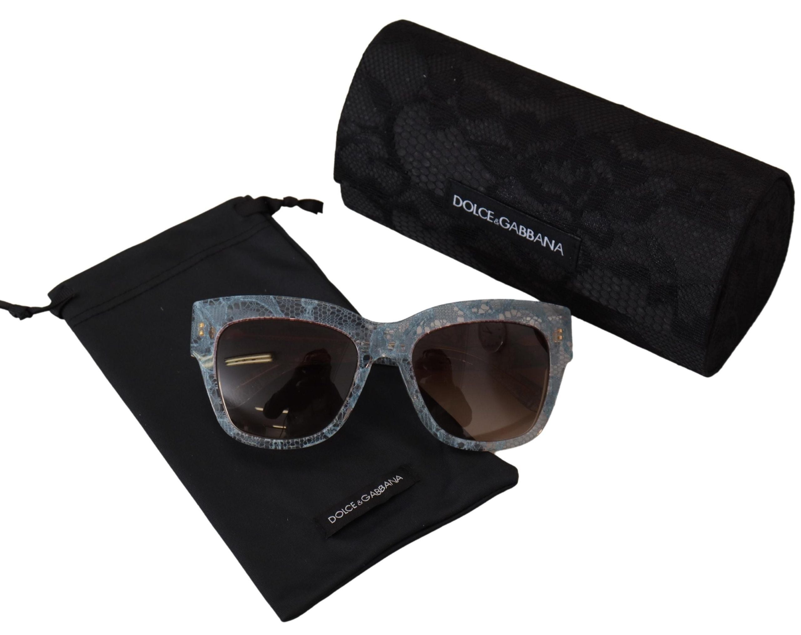 Dolce & Gabbana Blue Lace  Rectangle DG4231 Shades Sunglasses