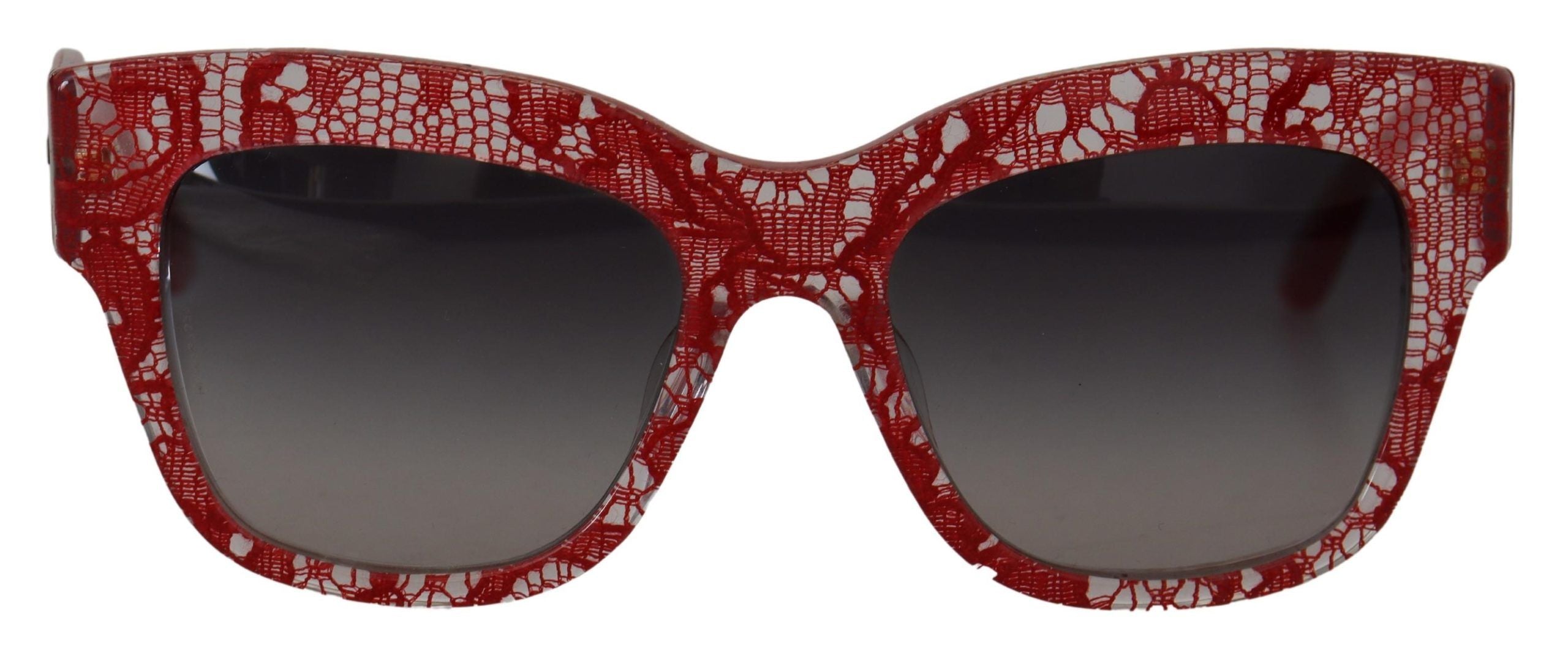 Dolce & Gabbana Red Lace  Rectangle Shades  DG4231F  Sunglasses
