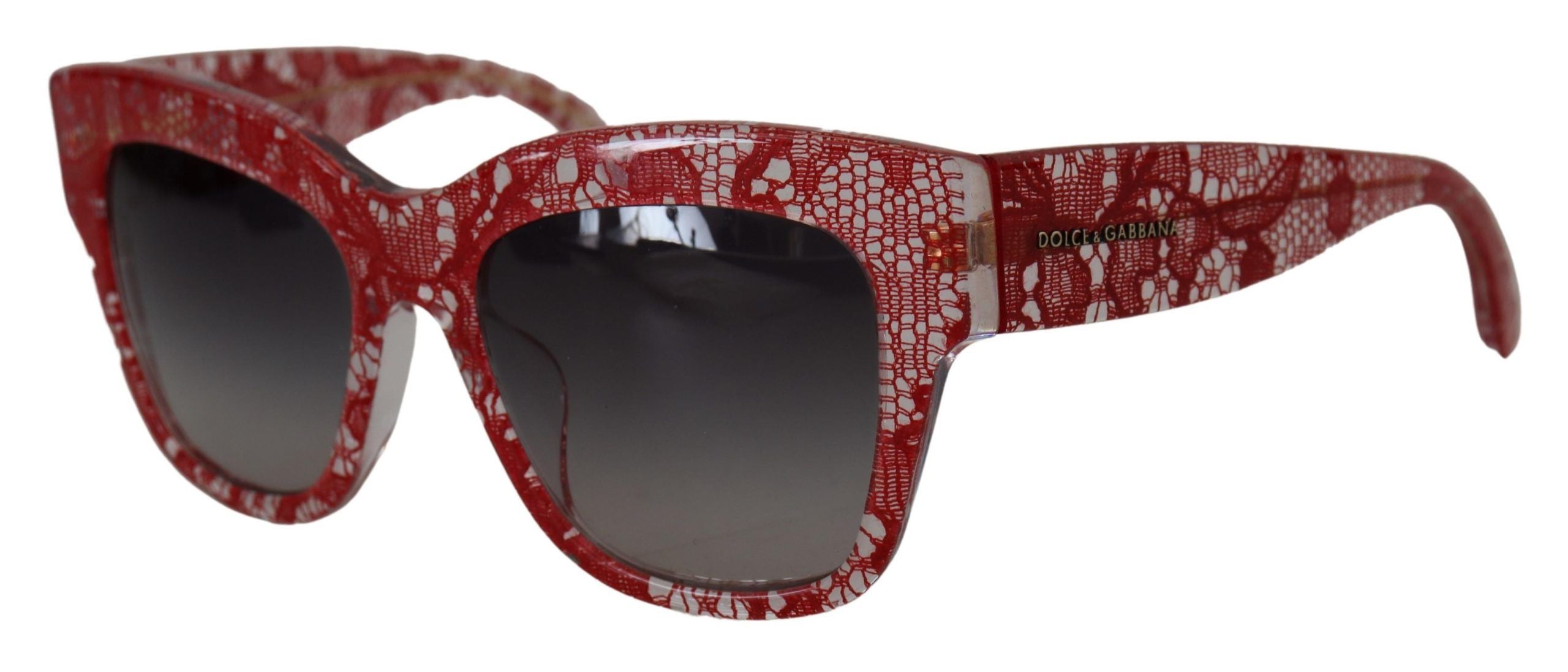 Dolce & Gabbana Red Lace  Rectangle Shades  DG4231F  Sunglasses