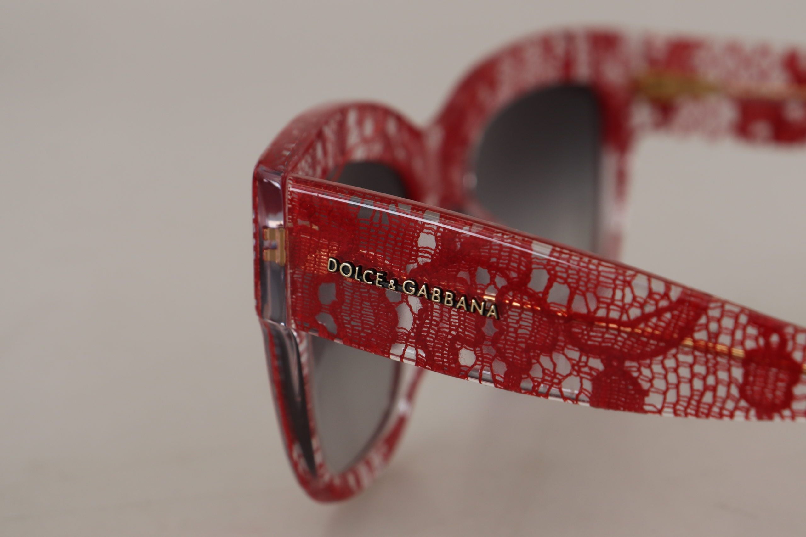 Dolce & Gabbana Red Lace  Rectangle Shades  DG4231F  Sunglasses