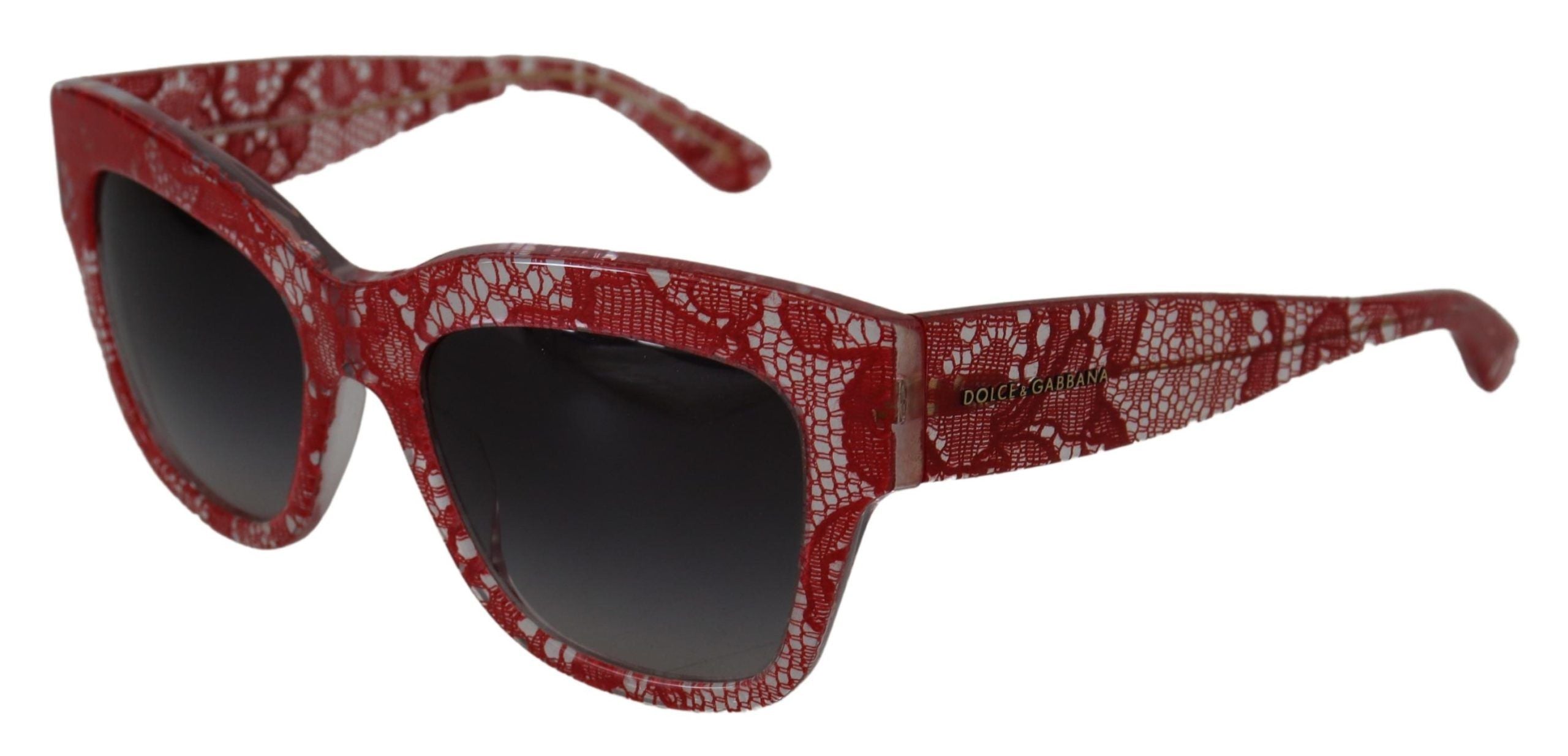 Dolce & Gabbana Red Lace  Rectangle Shades DG4231Sunglasses