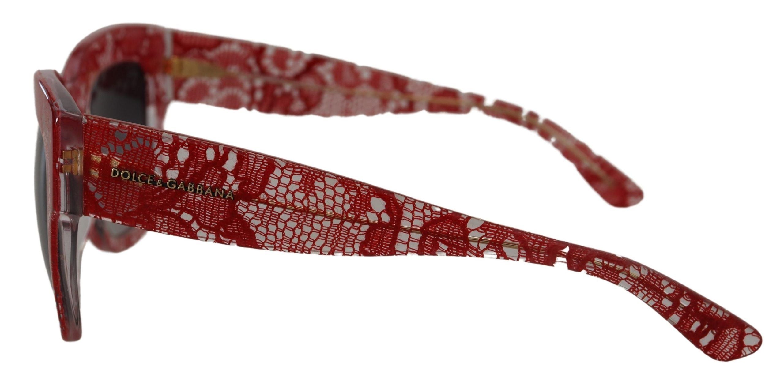 Dolce & Gabbana Red Lace  Rectangle Shades DG4231Sunglasses