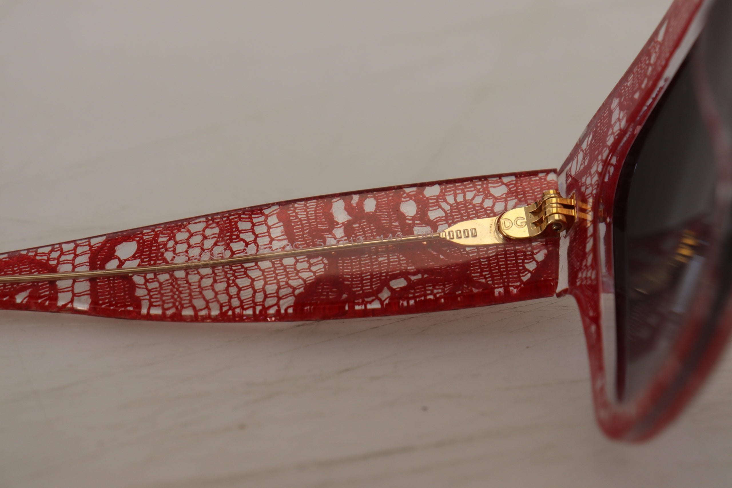 Dolce & Gabbana Red Lace  Rectangle Shades DG4231Sunglasses
