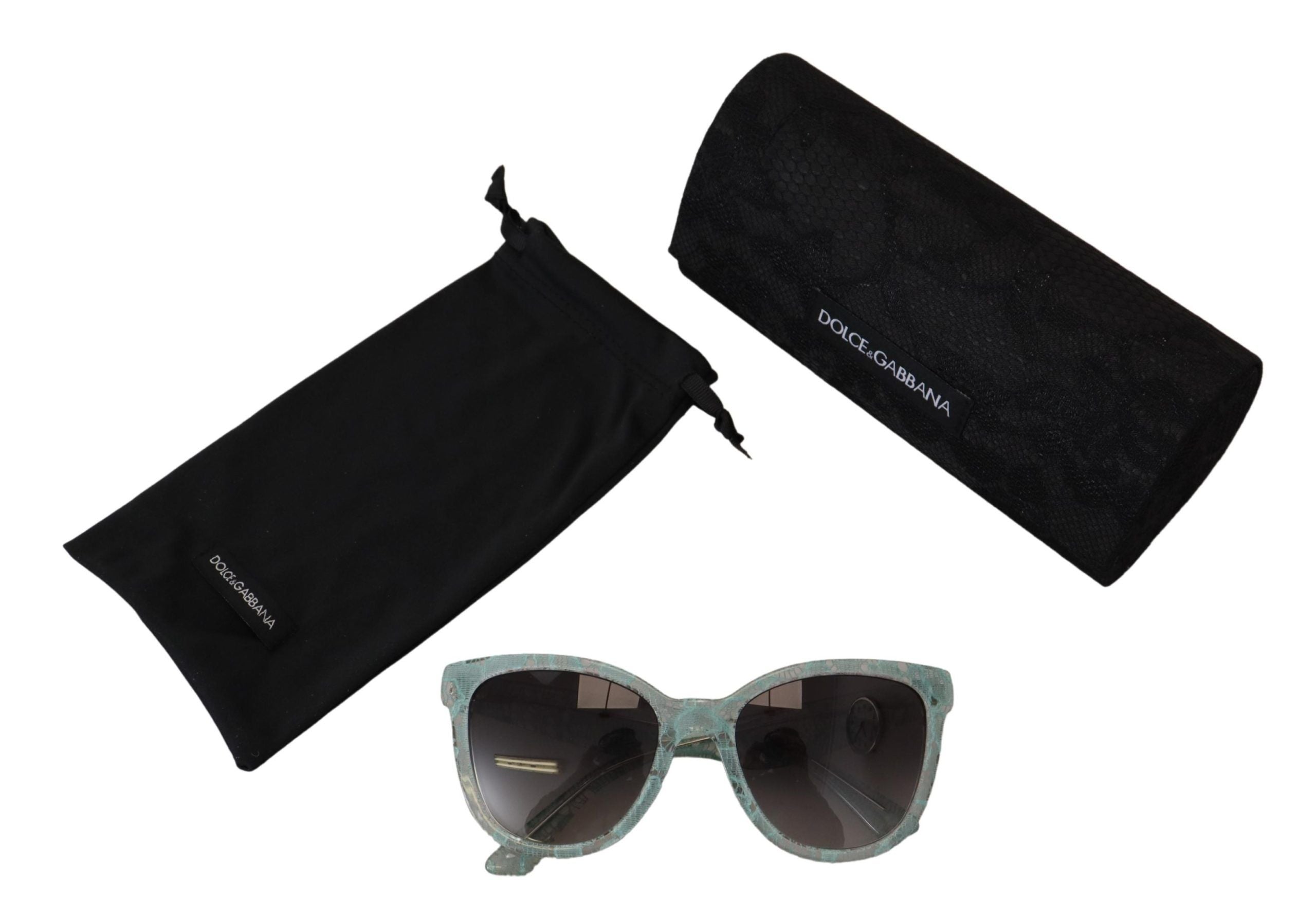 Dolce & Gabbana Blue Lace  Crystal Round DG4190 Sunglasses