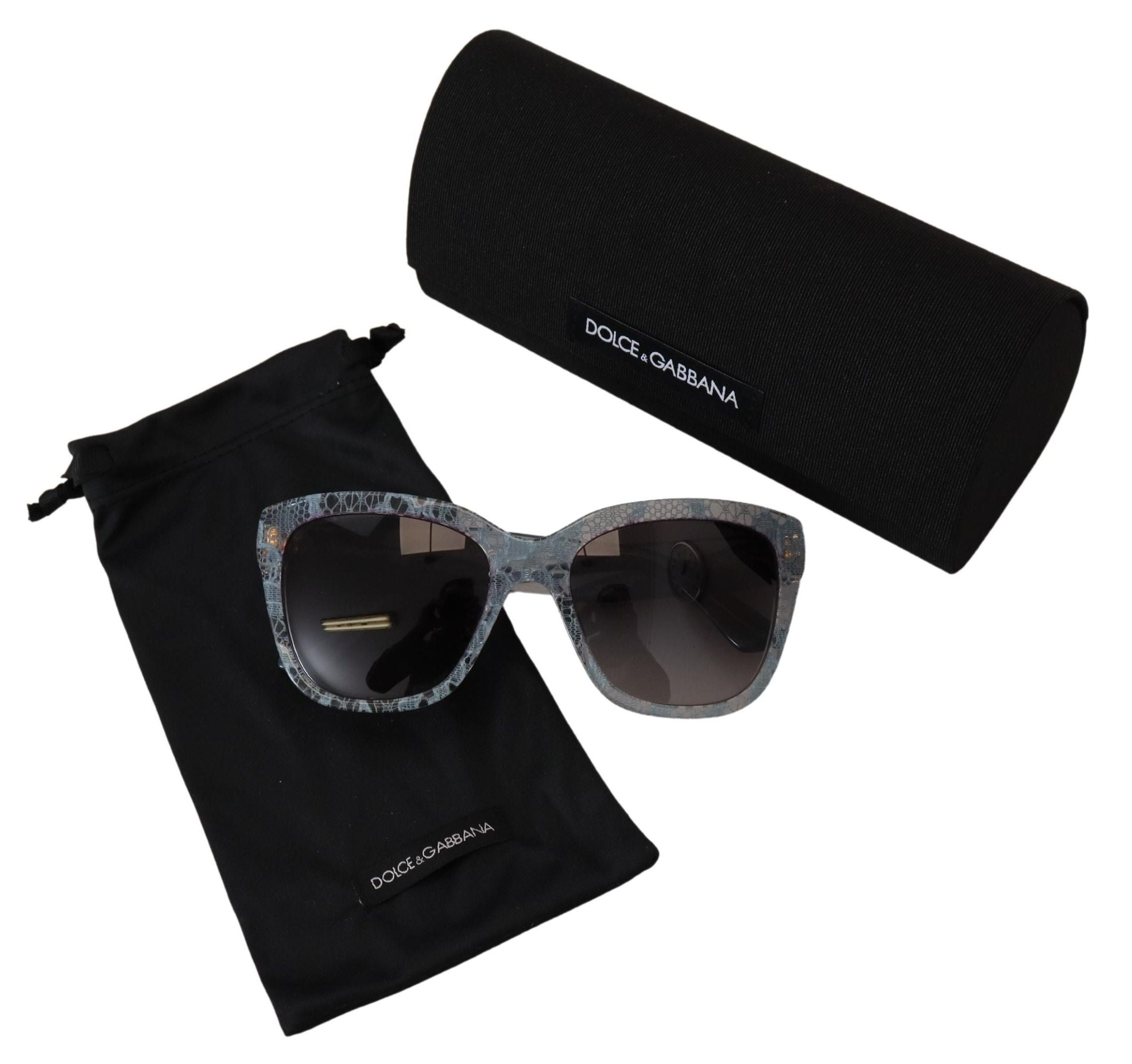 Dolce & Gabbana Blue Lace  Rectangle Shades DG4226 Sunglasses