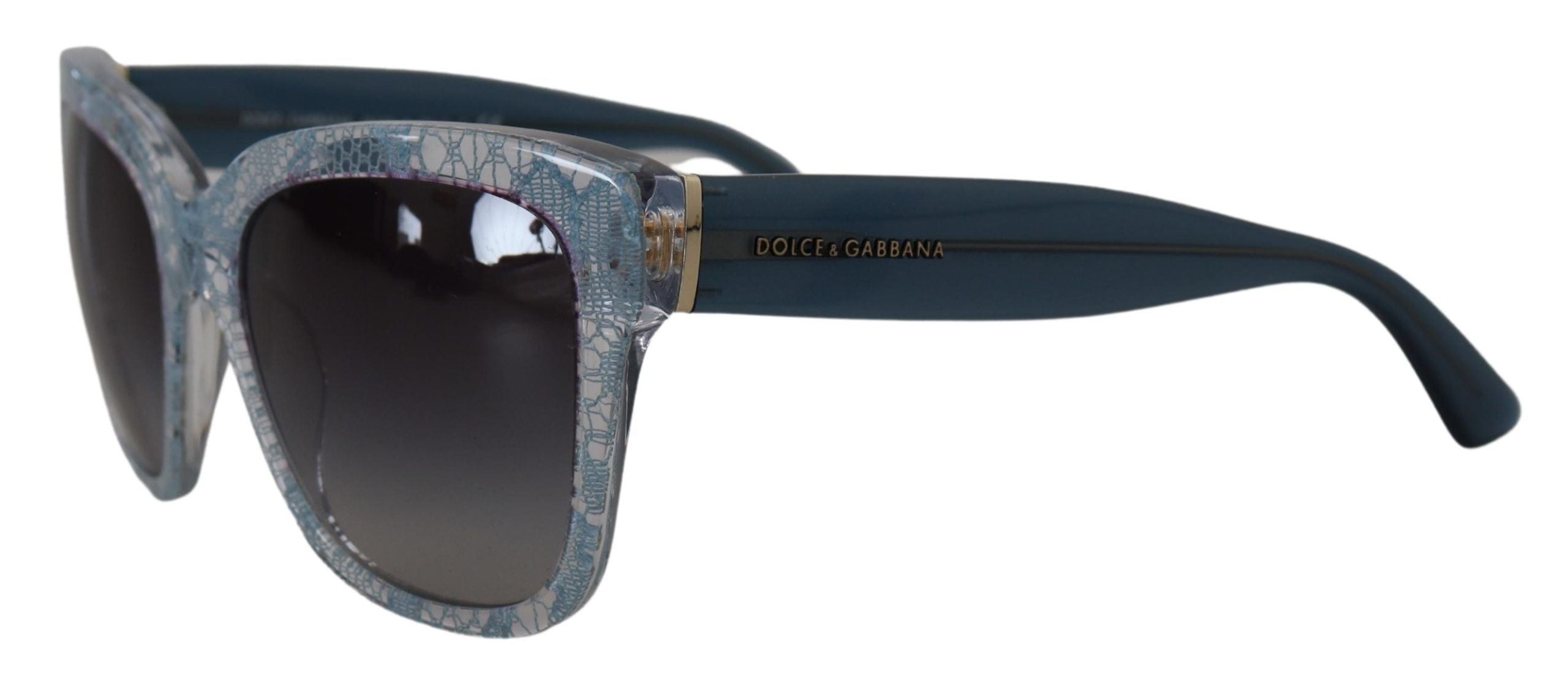 Dolce & Gabbana Blue Lace  Rectangle Shades DG4226 Sunglasses