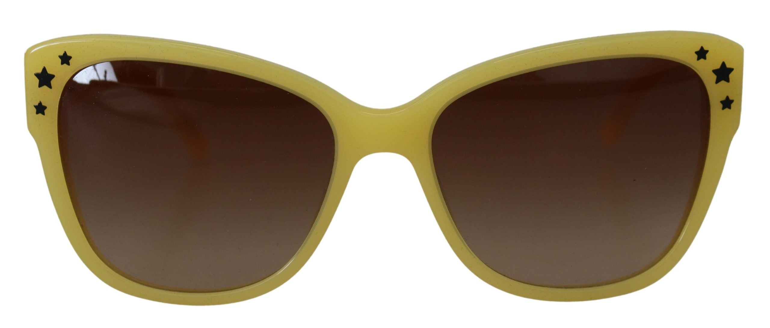 Dolce & Gabbana Yellow  Frame Stars Embellishment DG4124 Sunglasses