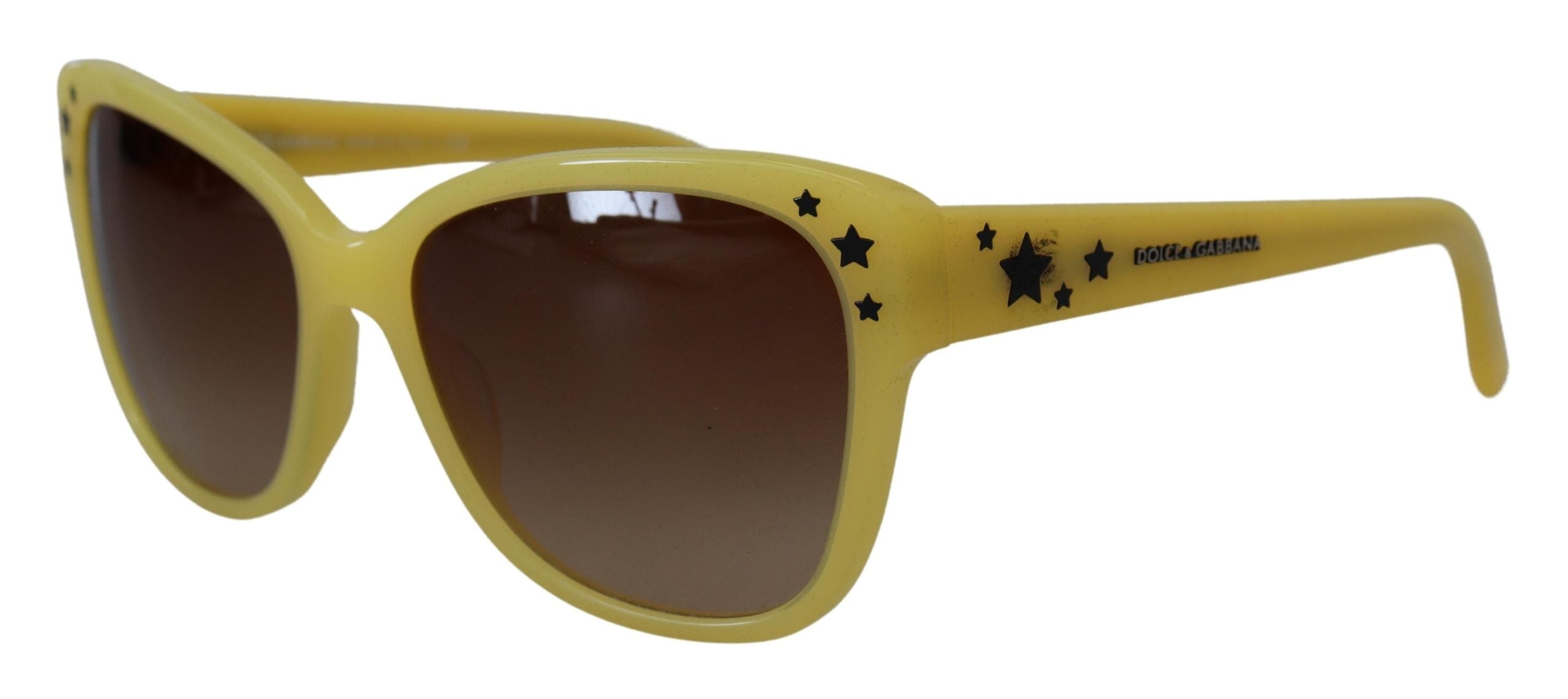 Dolce & Gabbana Yellow  Frame Stars Embellishment DG4124 Sunglasses