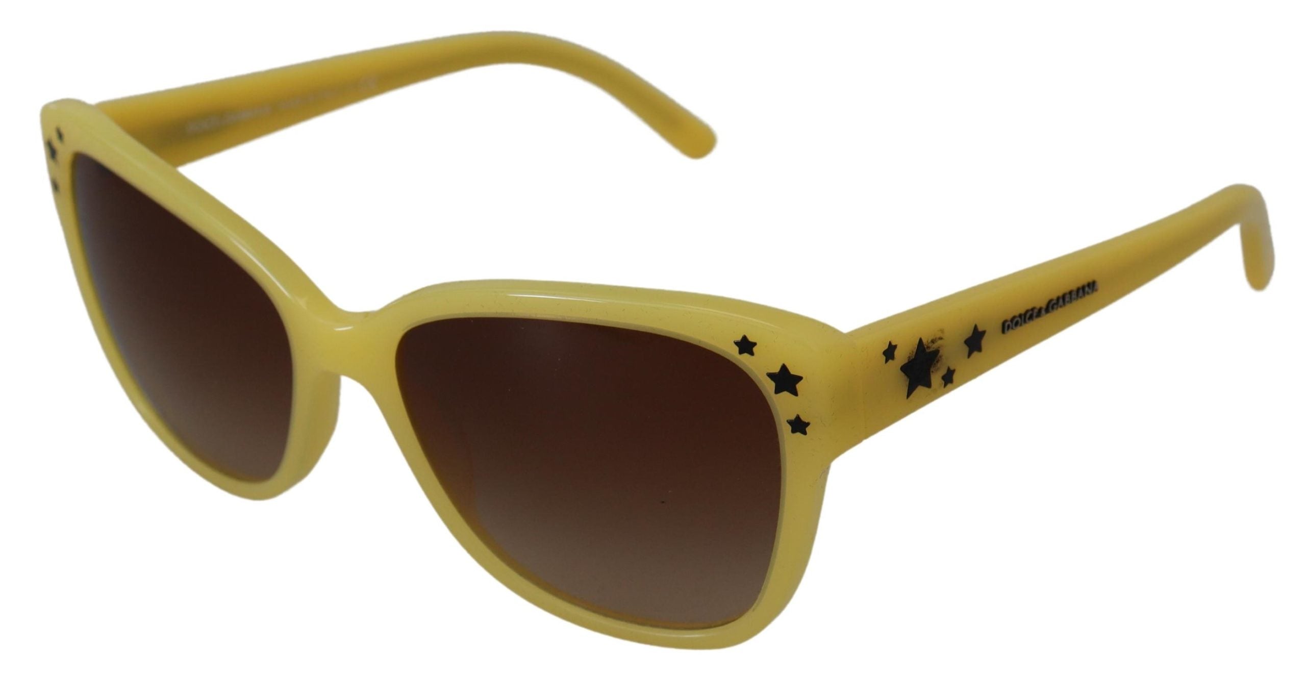 Dolce & Gabbana Yellow  Frame Stars Embellishment DG4124 Sunglasses