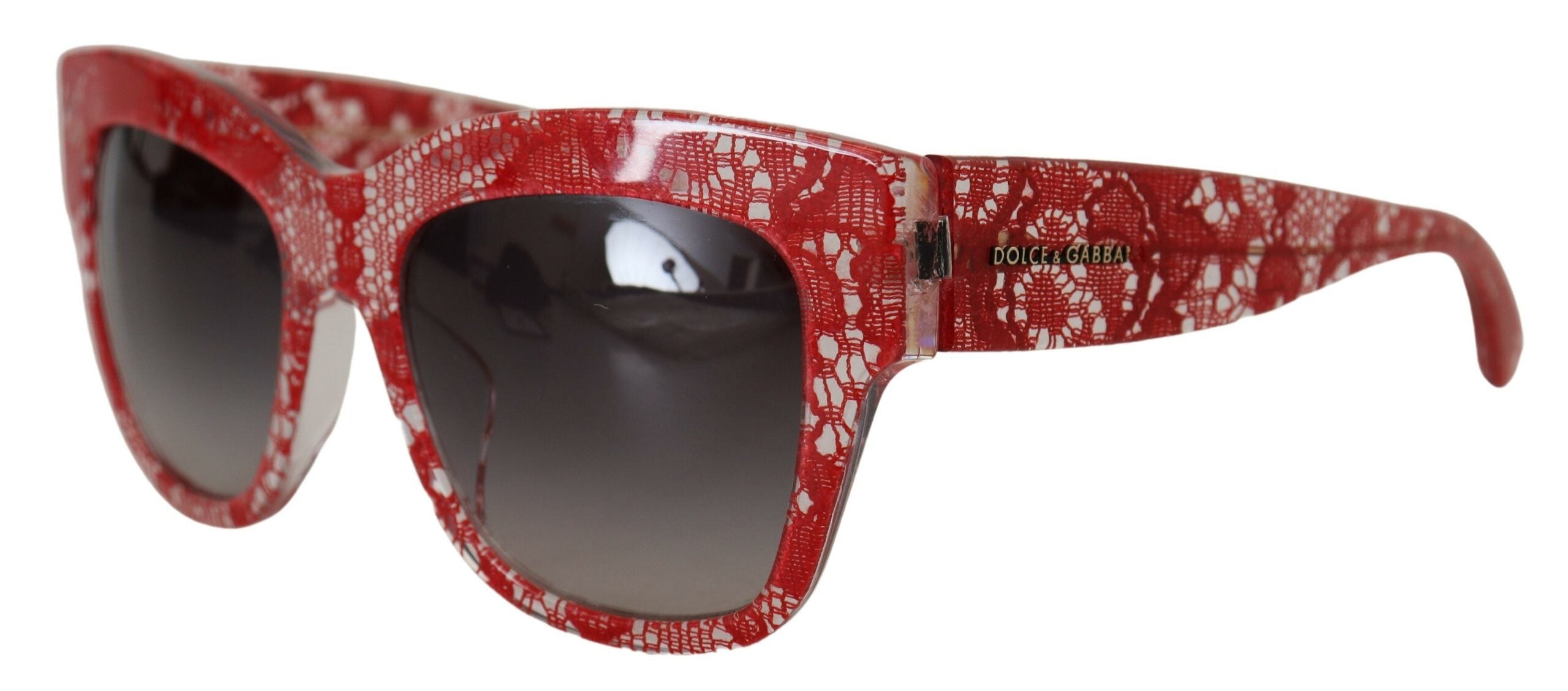 Dolce & Gabbana Red DG4231F Lace  Rectangle Shades Sunglasses