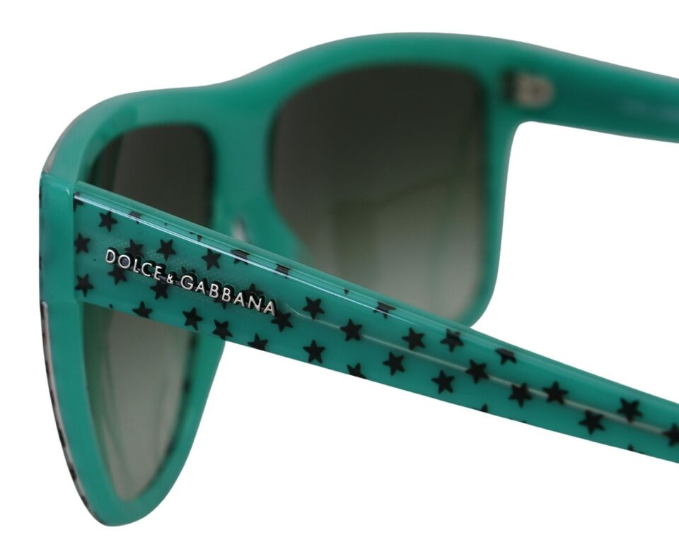 Dolce & Gabbana Green Stars  Square Shades Sunglasses