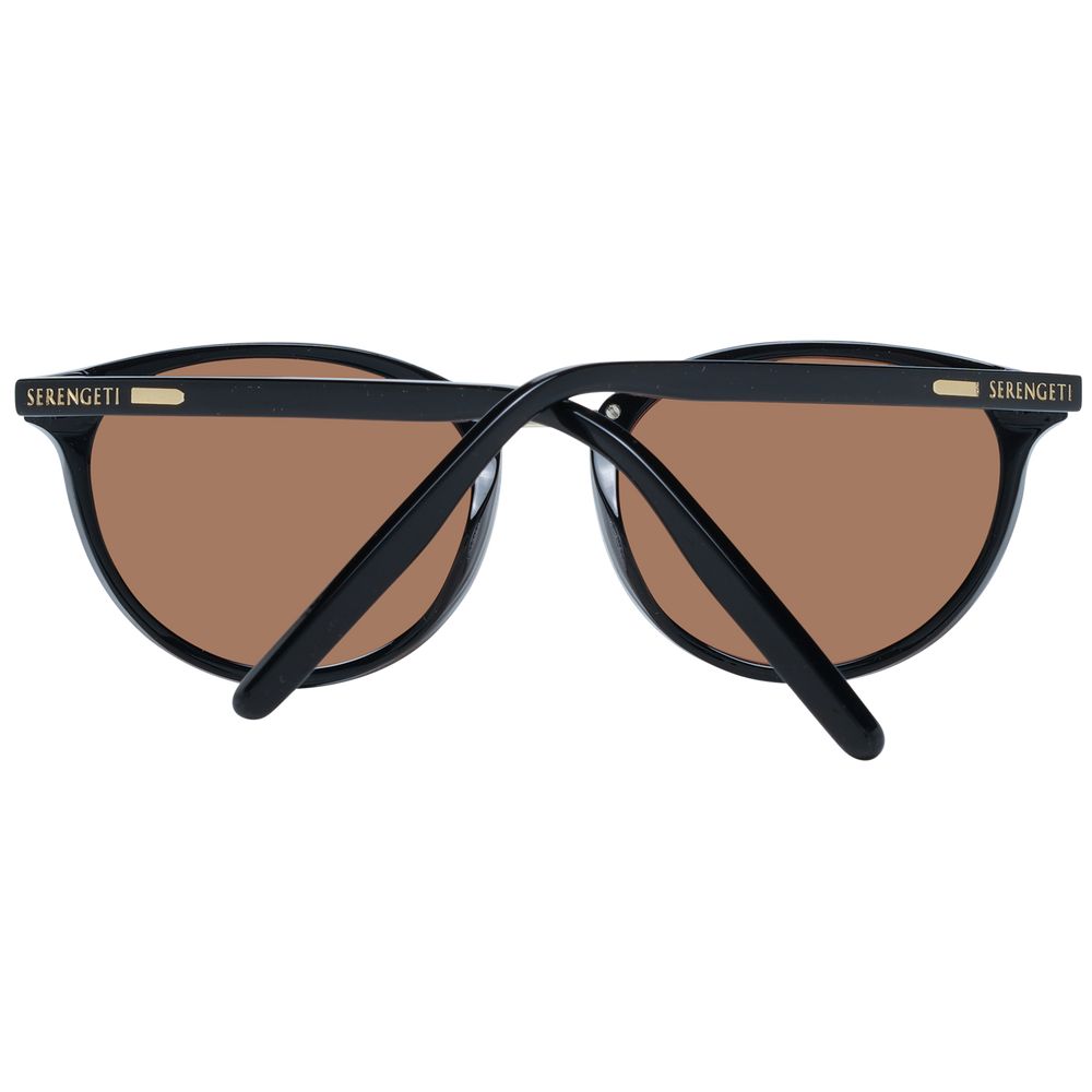 Serengeti Black  & Metal Sunglasses