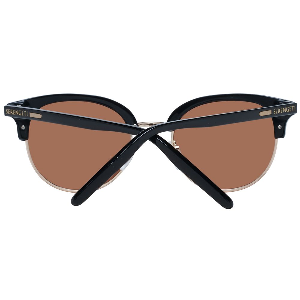 Serengeti Black  & Metal Sunglasses
