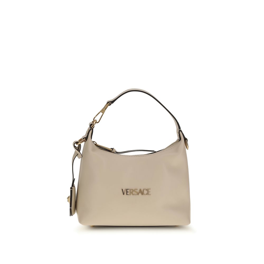 Versace Cream  Leather Bos Taurus Shoulder Bag