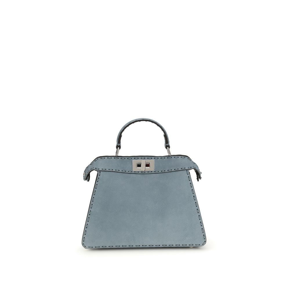 Fendi Light Blue  Leather Bos Taurus Shoulder Bag