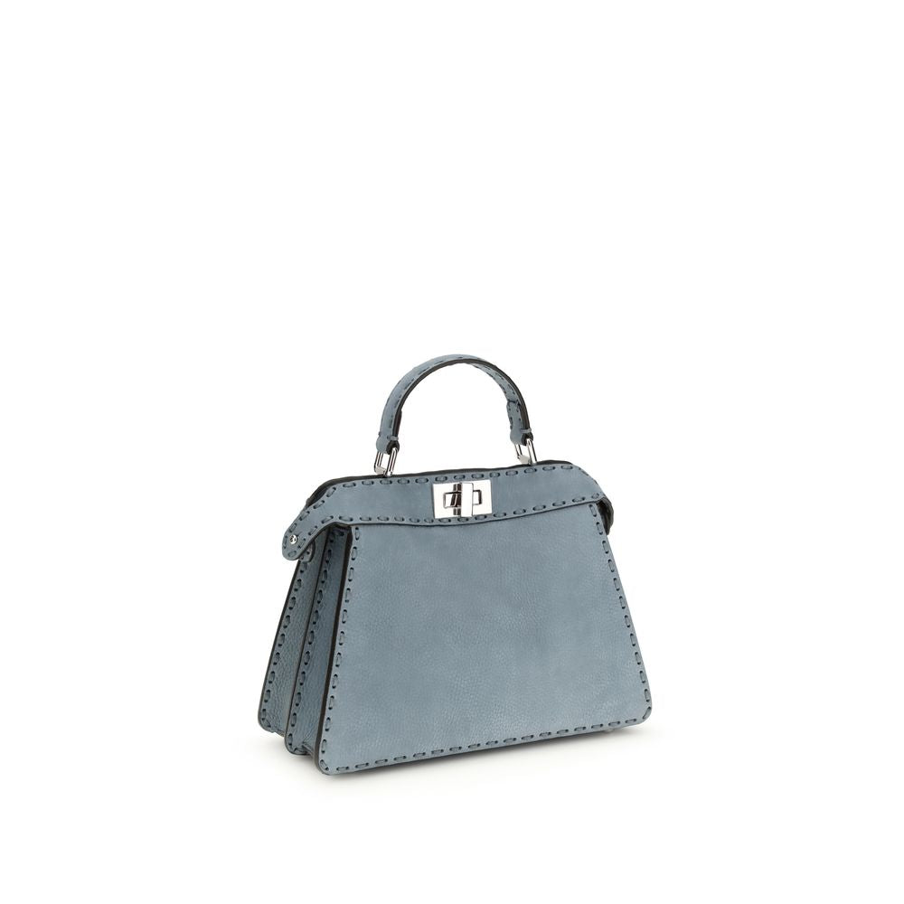 Fendi Light Blue  Leather Bos Taurus Shoulder Bag