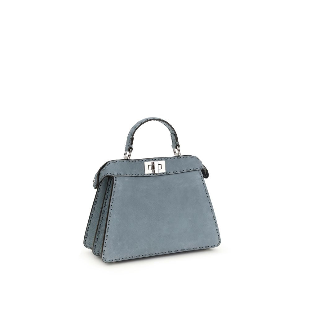 Fendi Light Blue  Leather Bos Taurus Shoulder Bag
