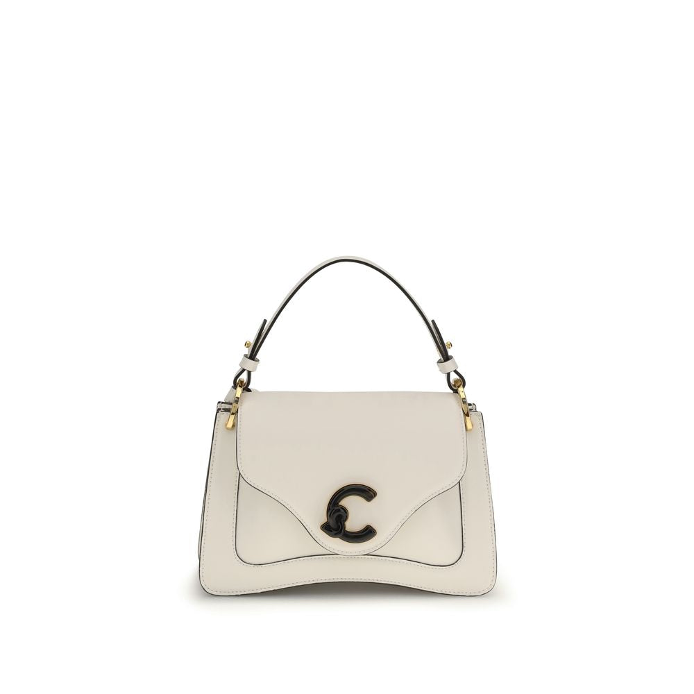 Coccinelle Cream  Leather Bos Taurus Handbag