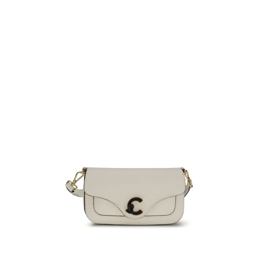 Coccinelle White  Leather Bos Taurus Shoulder Bag