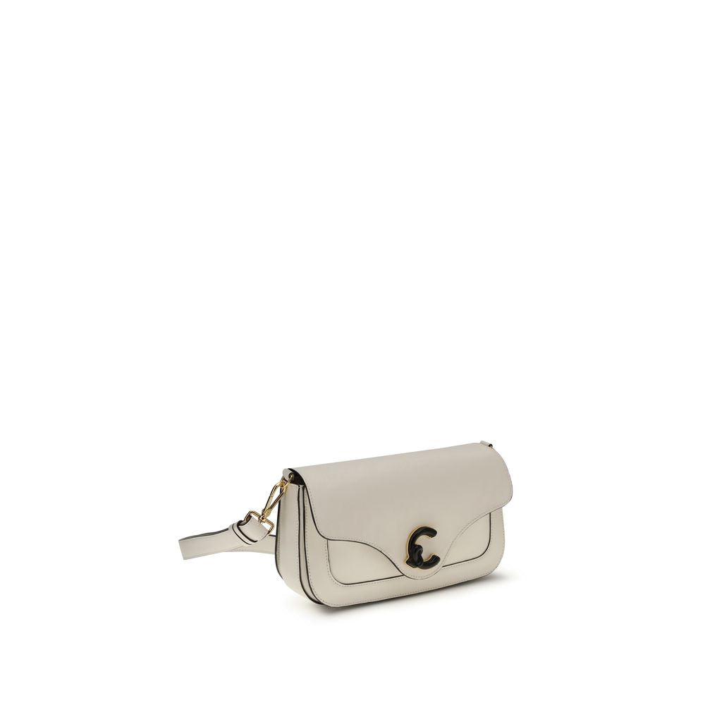 Coccinelle White  Leather Bos Taurus Shoulder Bag