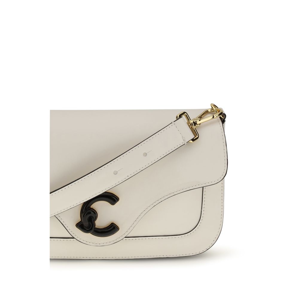 Coccinelle White  Leather Bos Taurus Shoulder Bag