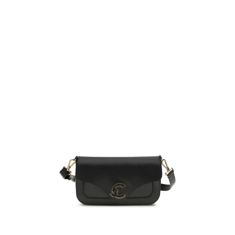 Coccinelle Black  Leather Bos Taurus Shoulder Bag