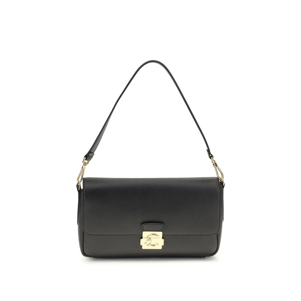 Coccinelle Black  Leather Bos Taurus Shoulder Bag