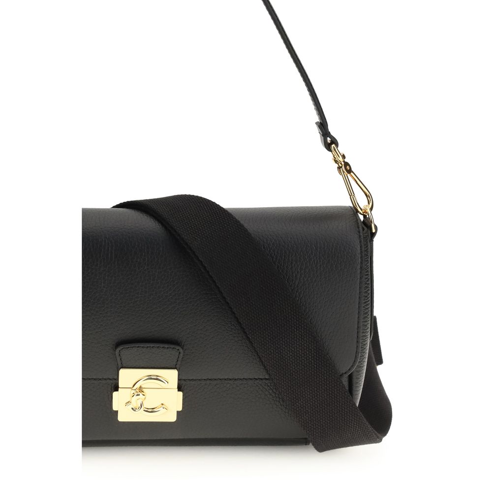 Coccinelle Black  Leather Bos Taurus Shoulder Bag