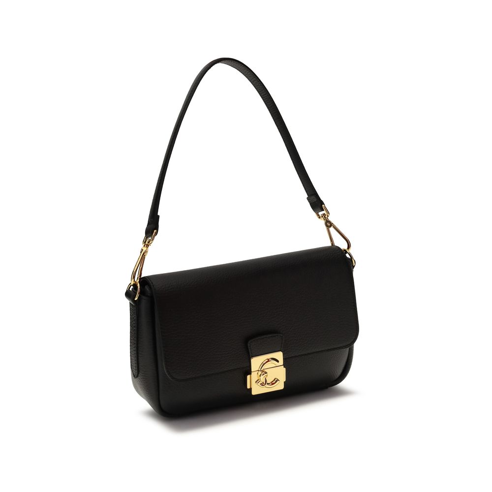 Coccinelle Black  Leather Bos Taurus Shoulder Bag