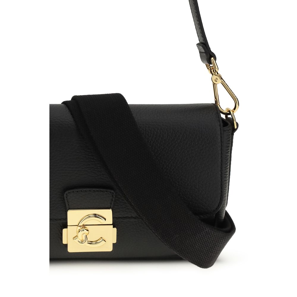 Coccinelle Black  Leather Bos Taurus Shoulder Bag