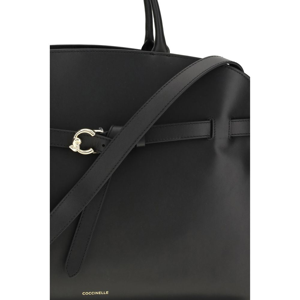 Coccinelle Black  Leather Bos Taurus Handbag