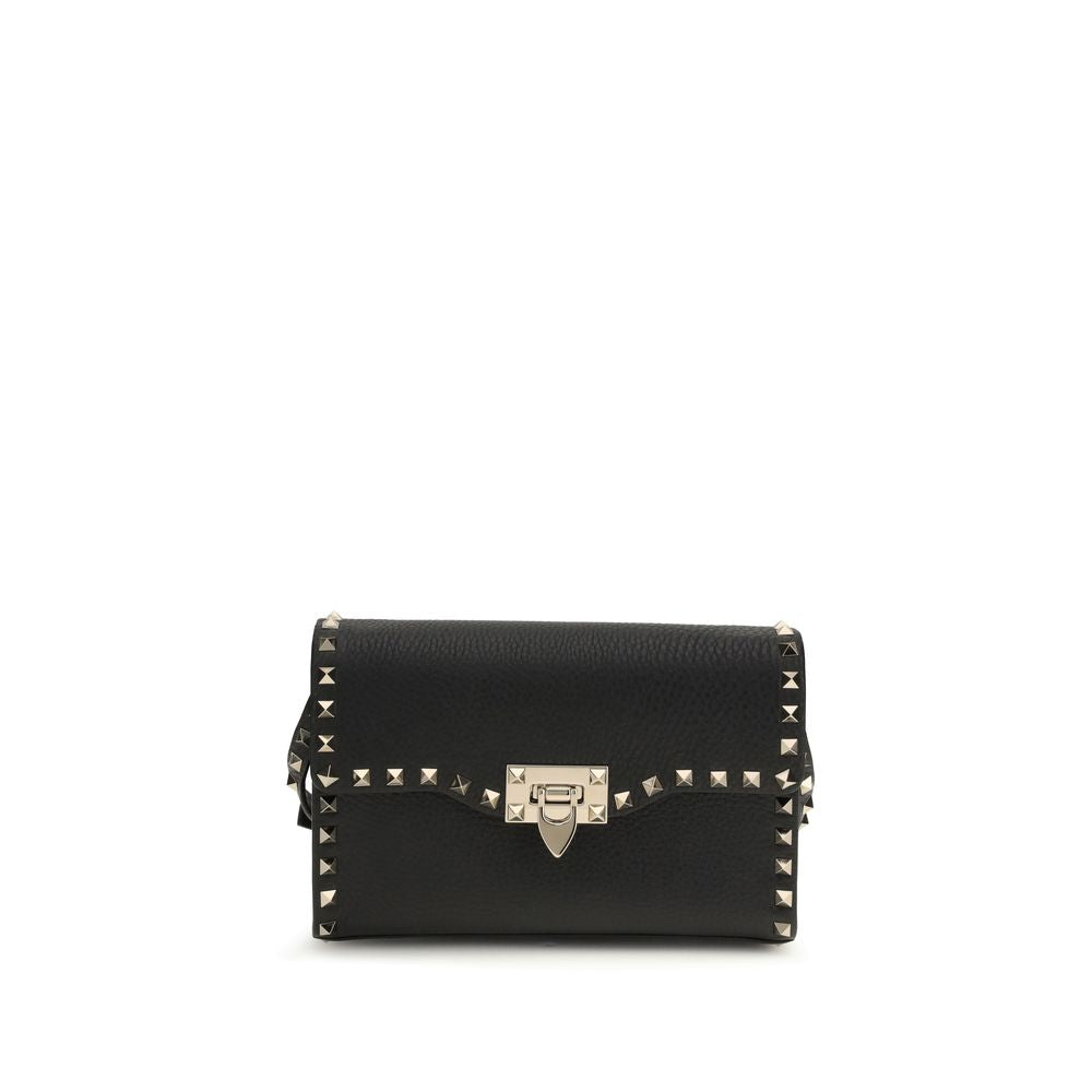 Valentino Garavani Black  Leather Bos Taurus Shoulder Bag