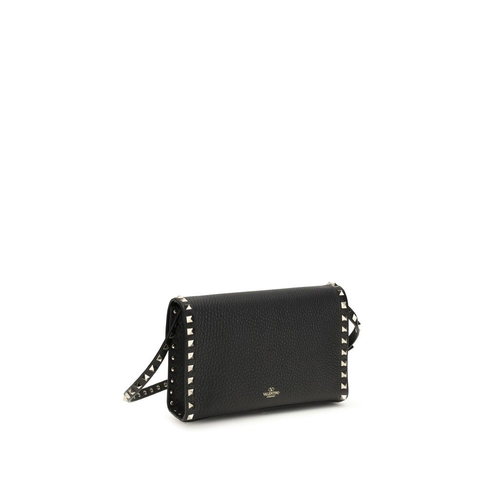 Valentino Garavani Black  Leather Bos Taurus Shoulder Bag