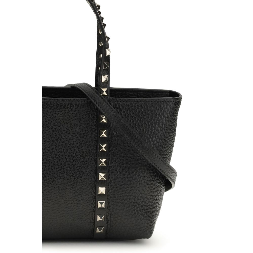 Valentino Garavani Black  Leather Bos Taurus Shoulder Bag