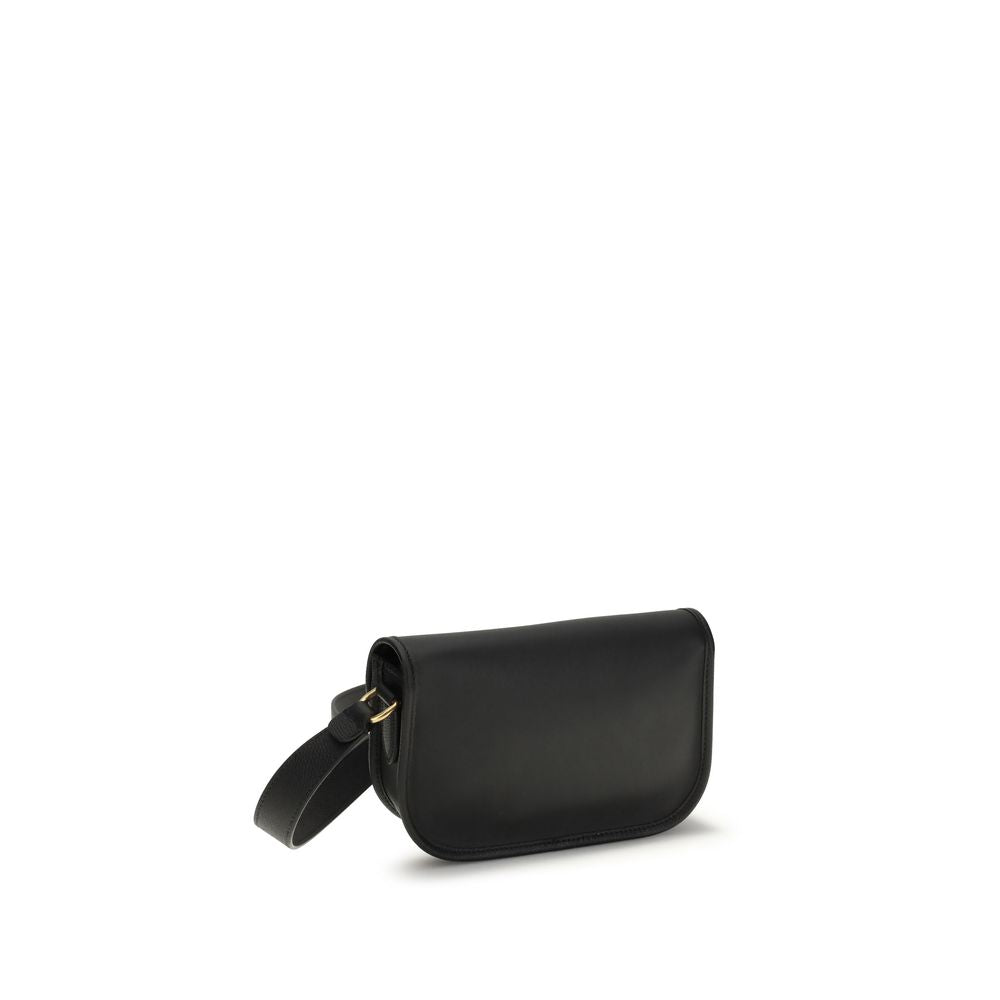 Valentino Garavani Black  Leather Bos Taurus Shoulder Bag