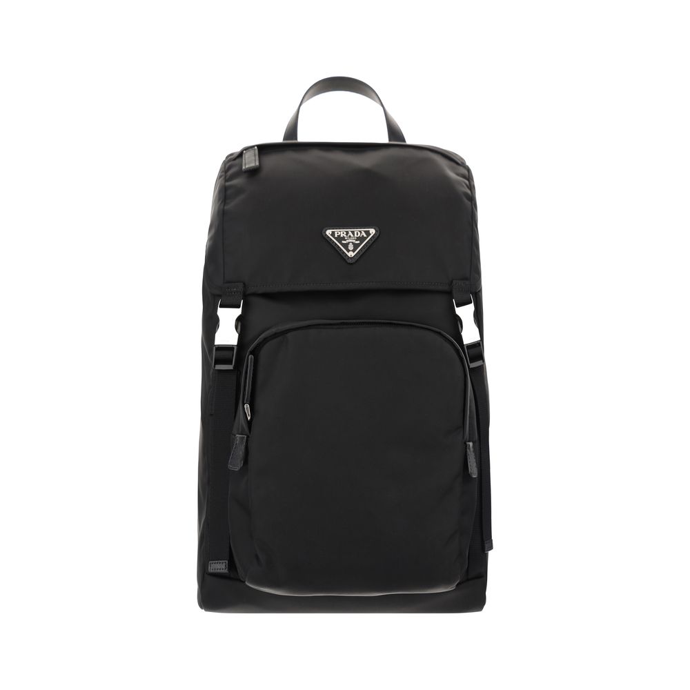 Prada Black Recycled  Backpack
