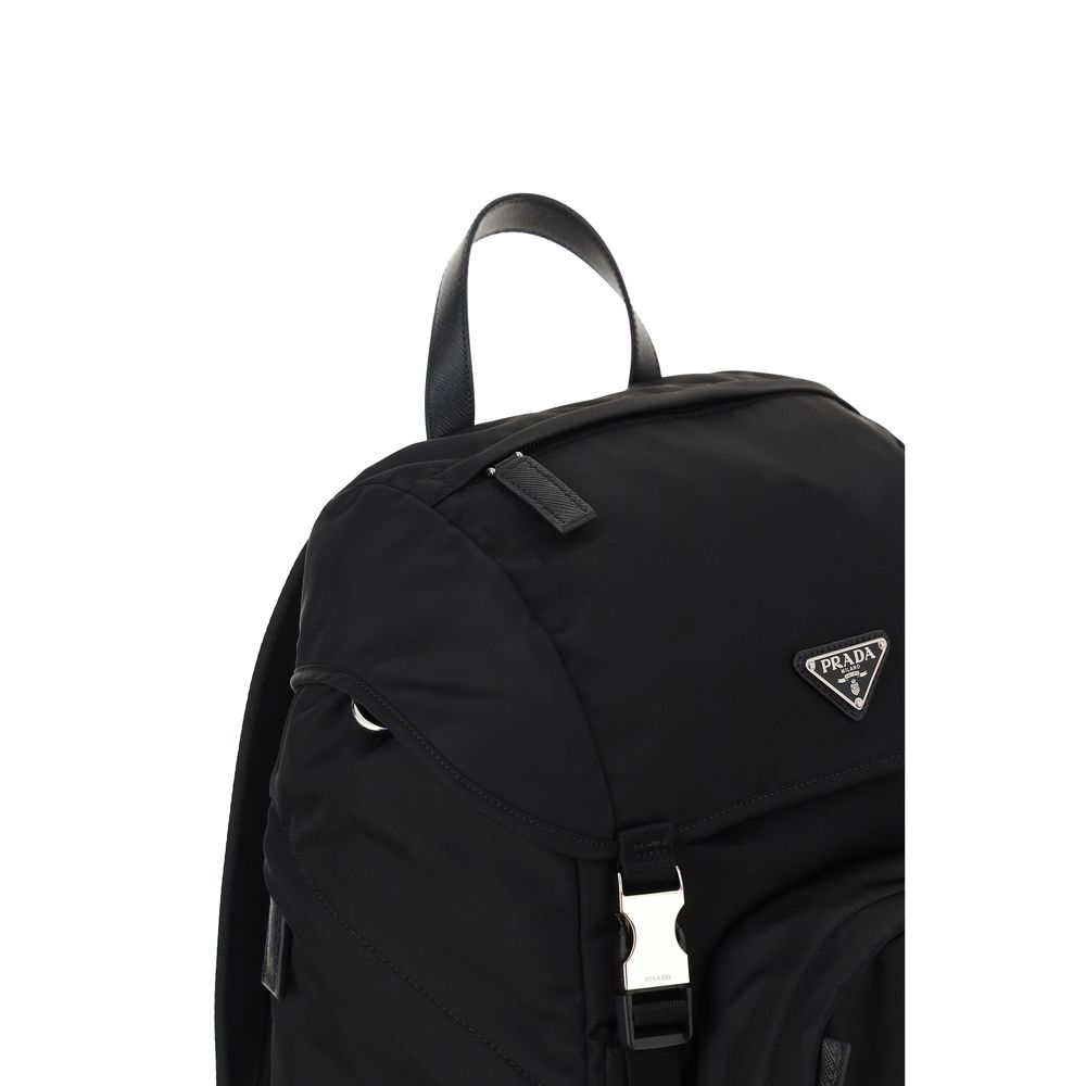 Prada Black Recycled  Backpack