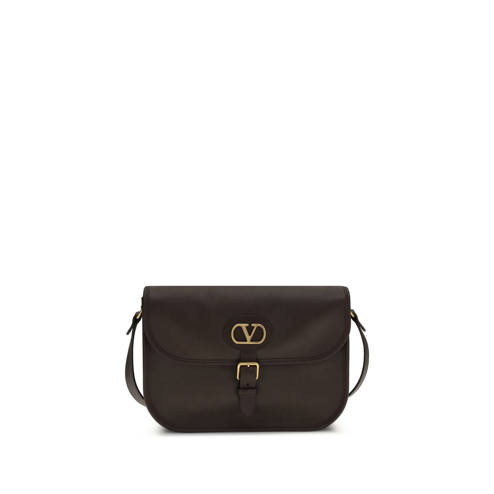 Valentino Garavani Brown  Leather Bos Taurus Shoulder Bag