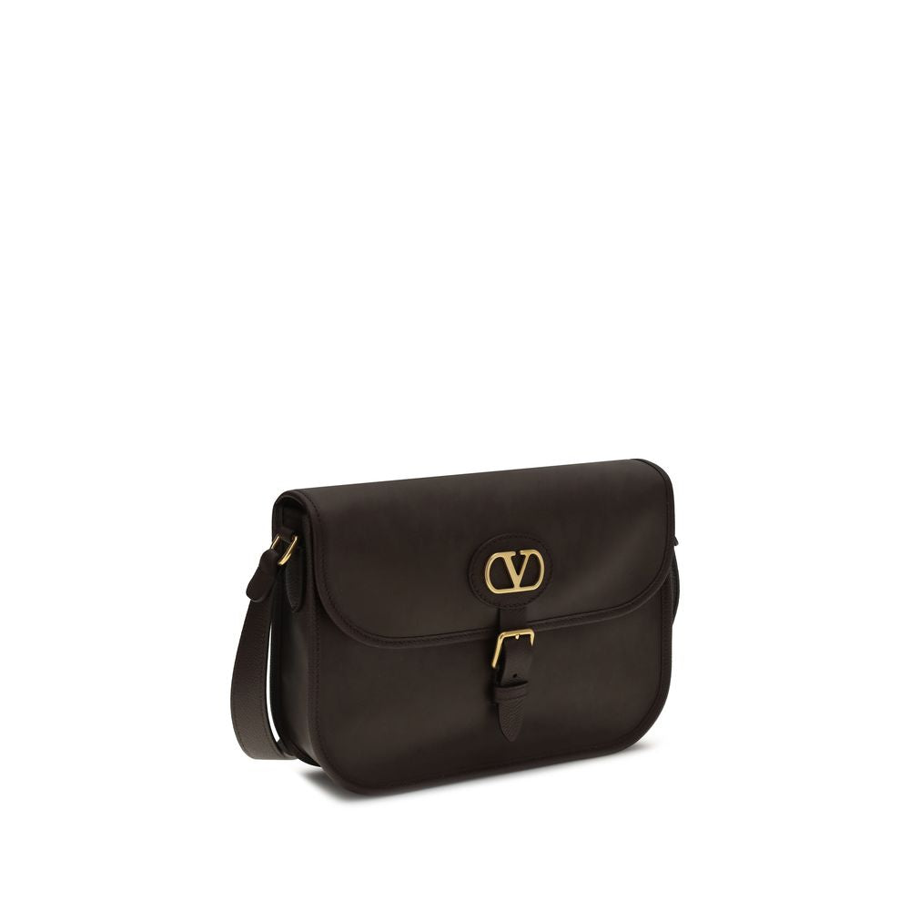 Valentino Garavani Brown  Leather Bos Taurus Shoulder Bag