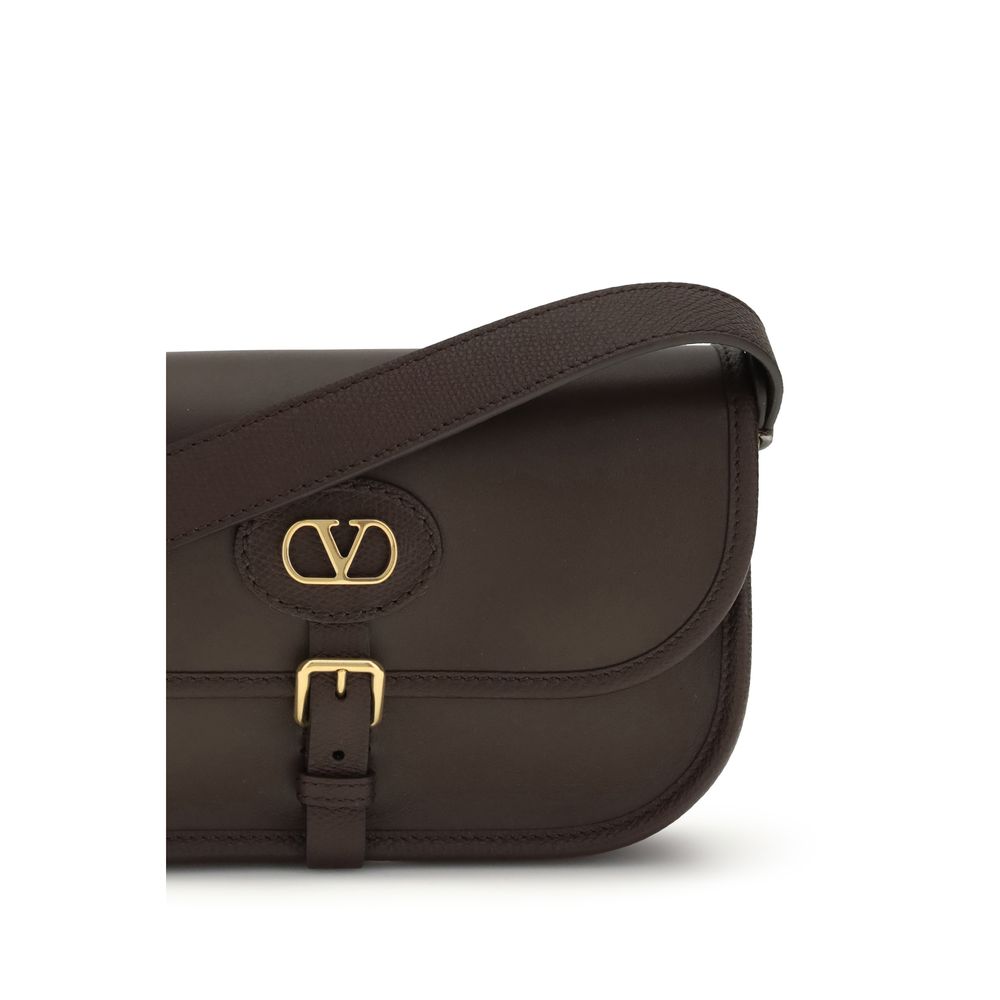 Valentino Garavani Brown  Leather Bos Taurus Shoulder Bag