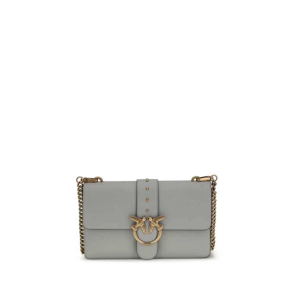 PINKO Gray  Leather Bos Taurus Shoulder Bag