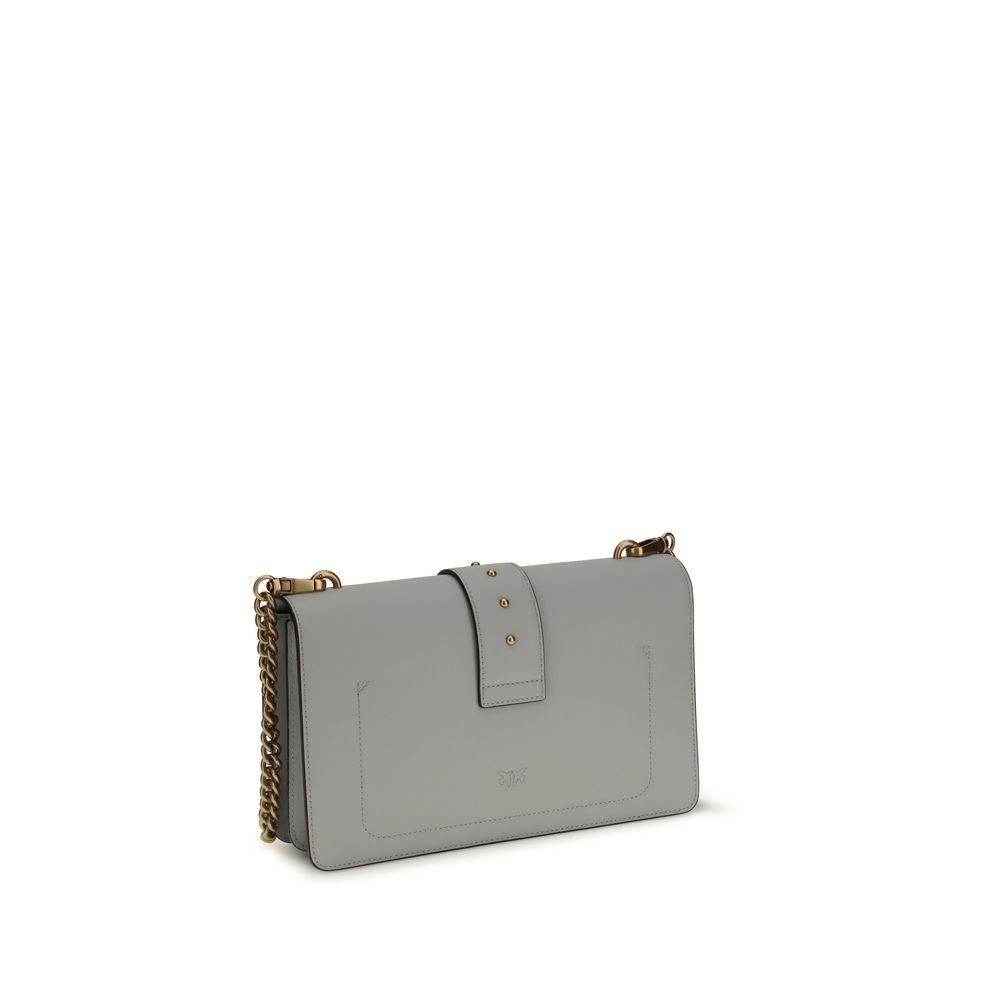 PINKO Gray  Leather Bos Taurus Shoulder Bag