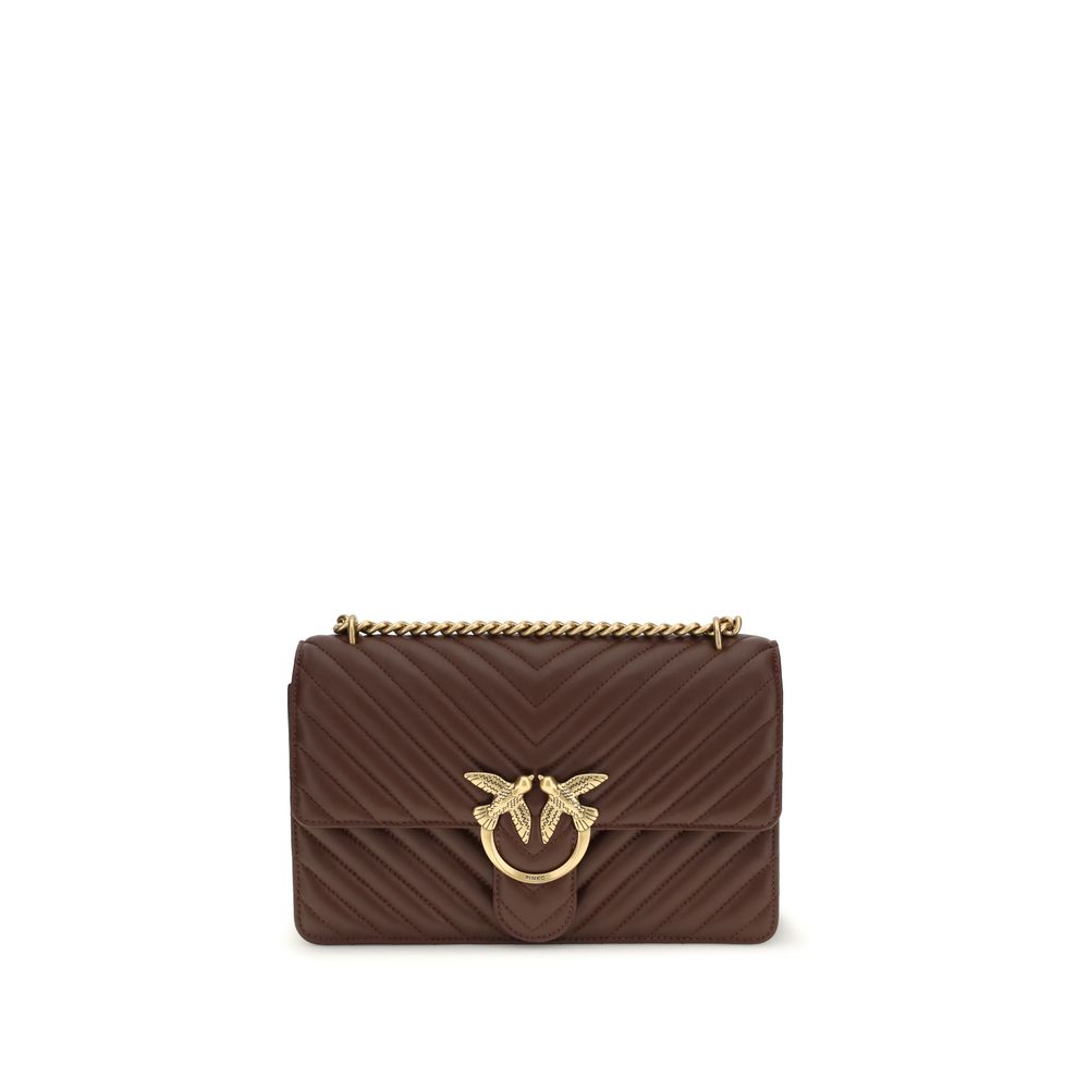 PINKO Brown  Leather Bos Taurus Shoulder Bag