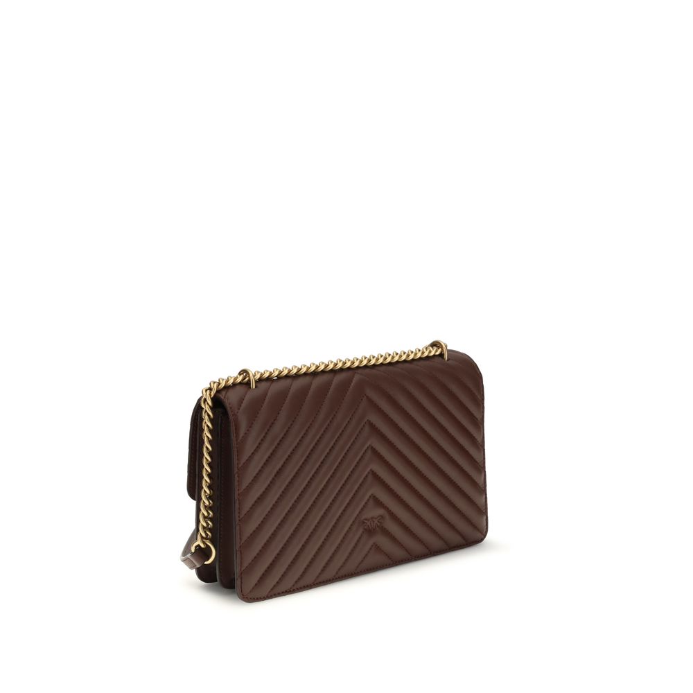 PINKO Brown  Leather Bos Taurus Shoulder Bag