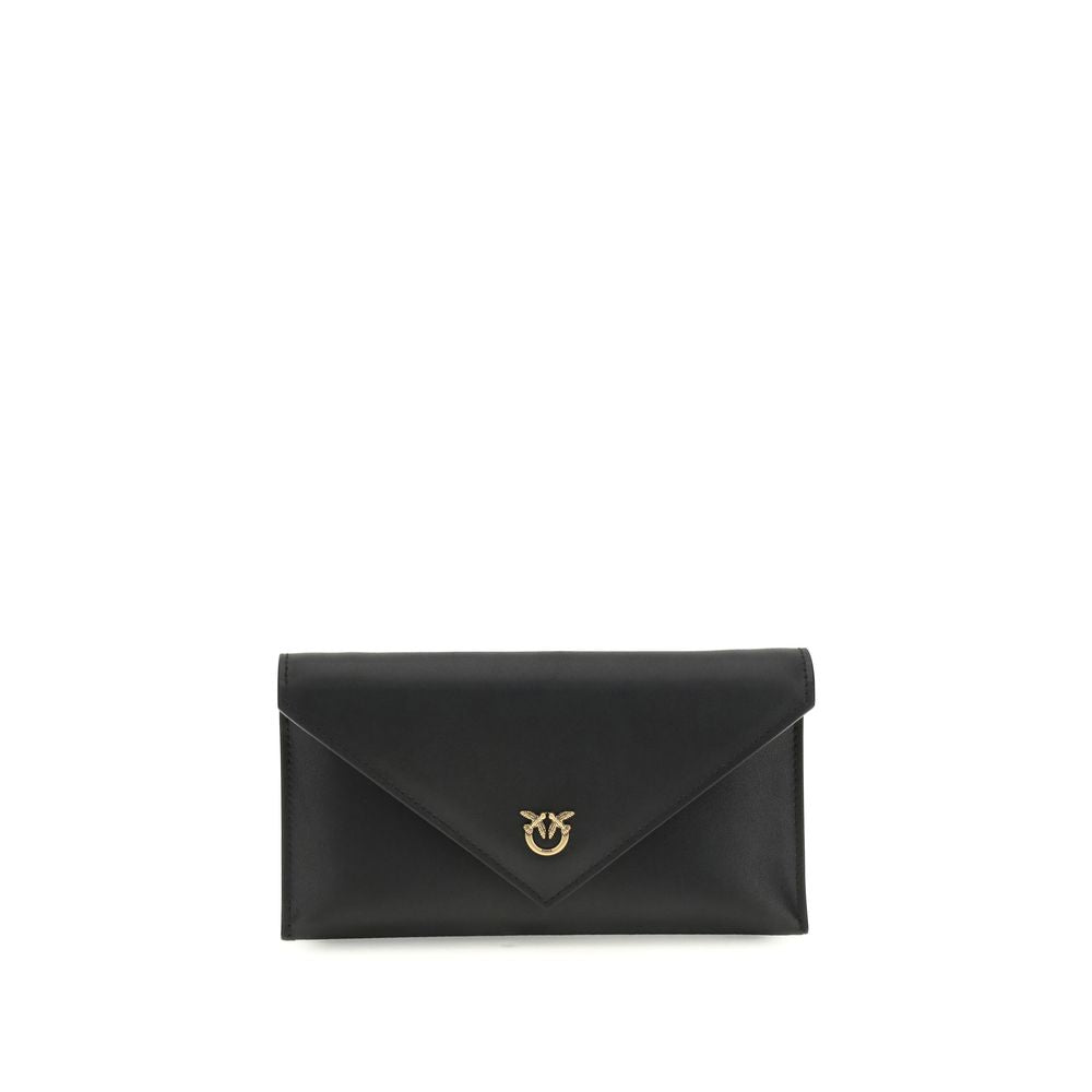 PINKO Black  Leather Bos Taurus Shoulder Bag