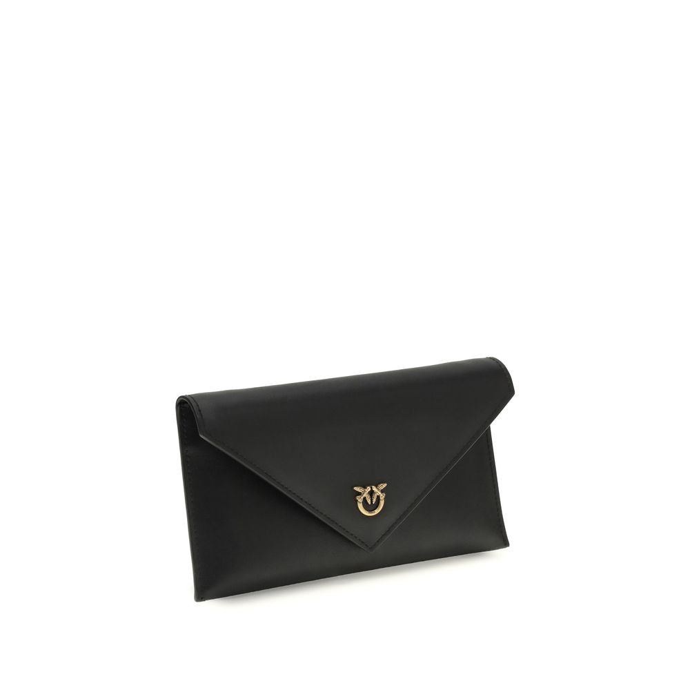 PINKO Black  Leather Bos Taurus Shoulder Bag