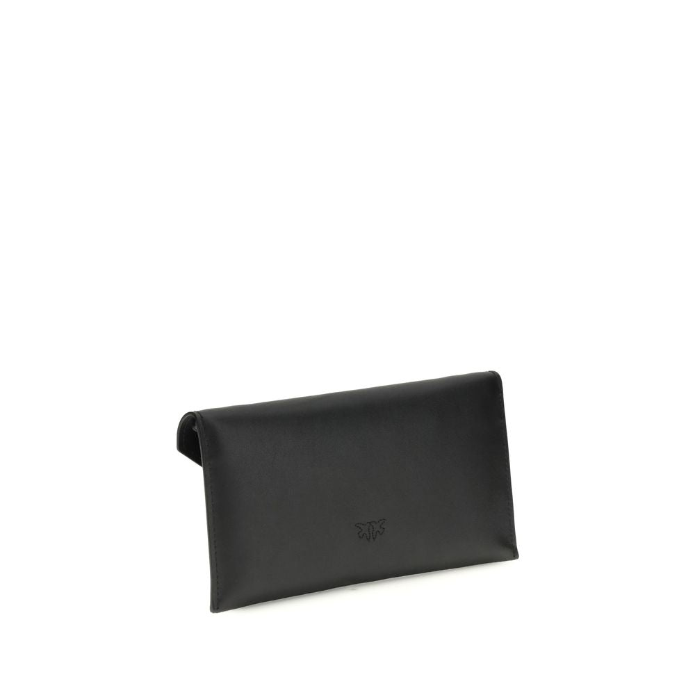 PINKO Black  Leather Bos Taurus Shoulder Bag