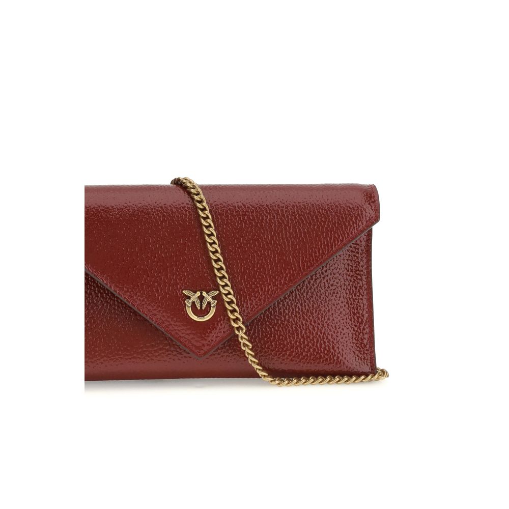 PINKO Bordeaux  Leather Bos Taurus Shoulder Bag