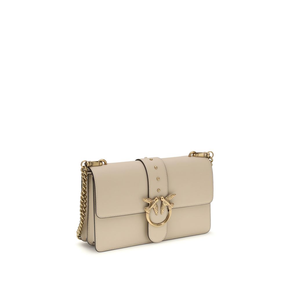 PINKO Beige  Leather Bos Taurus Shoulder Bag