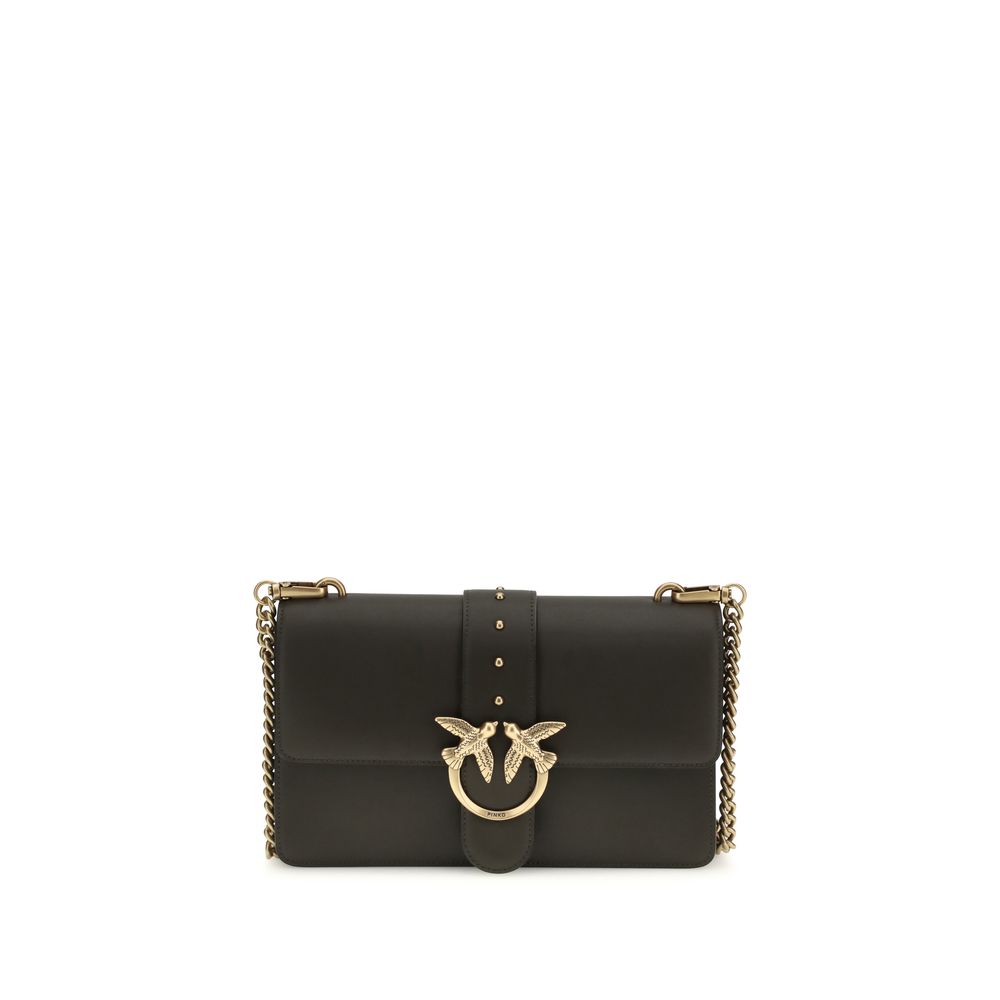 PINKO Bicolor  Leather Bos Taurus Shoulder Bag